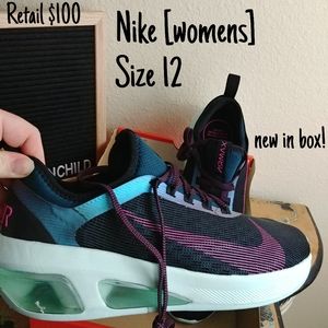 NEW • Nike // air max fly sneakers shoes Aqya Black Blue size 12 Womens NIB